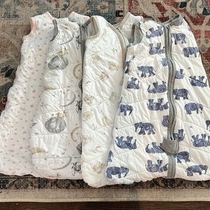 Lot of 4 Burt’s bees quilted  sleep sacks.